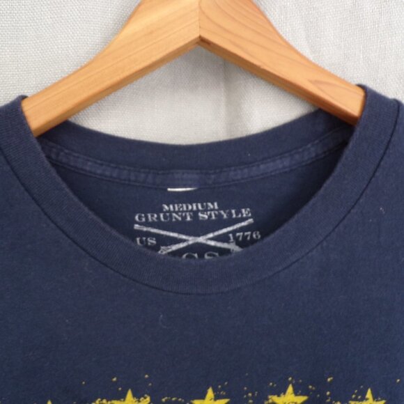 Grunt Style Graphic Made In The USA Men's Short Sleeve Tee - navy, size medium - Picture 2 of 6